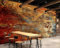 ZXCHEE Papier Peint Panoramique Métal Industriel Rétro Papier Peint 3D Tapisserie Mural Salon Chambre Décoration Murale -S0654-350x250cm(LxH)