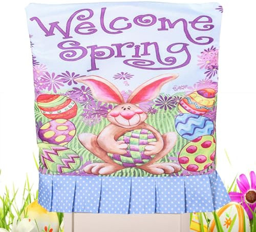 Stuhlhussen für Ostern, Stuhlhussen für Ostern | Stuhlhussen für Frühling, dekorative Referenzen für Ostersitze – Urlaubsdekoration mit Bankettmotiv