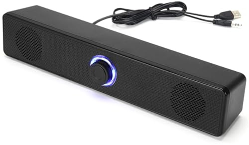 Bortivier PC Soundbar Wired/Wireless Bluetooth Speaker USB Powered Soundbar for TV Pc Laptop Gaming Home Theater Audio System B
