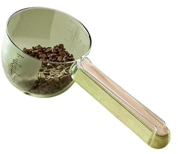 Dog Cat Food Scoop - Precision Measuring Spoon with Wooden Handle and | Pet Food Scoop for Dry Food and Dog Cat Food Scoop Cup Design with cl