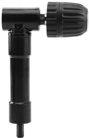 Ragyzity Right Angle Drill Attachment, 0.8-10mm Right Angle Bend Extension 90 Degree Professional Cordless Drill Attachment Adapter, Cordless 90 Degrees for Tight Corner Workspace