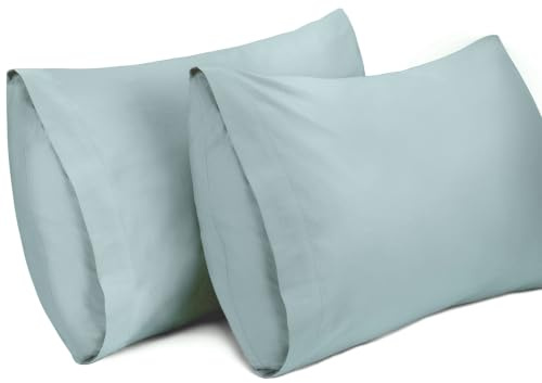 Lirex 2er Pack Kissenbezug 30 x 50 cm - 100% Baumwolle Kissenbezüge-Anthrazit-Kissenhülle-Hypoallergen, Oeko-TEX Zertifiziert, Aquagrün