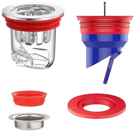 Set Valvola Antiodore Doccia 4 Pezzi,32-52mm Tappo Doccia Antiodore,Nucleo Scarico Pavimento Deodorante con Valvola con Chiusura Magnetica,Anti Insetti,Antirefluss per Bagno,Cucina，Balcone