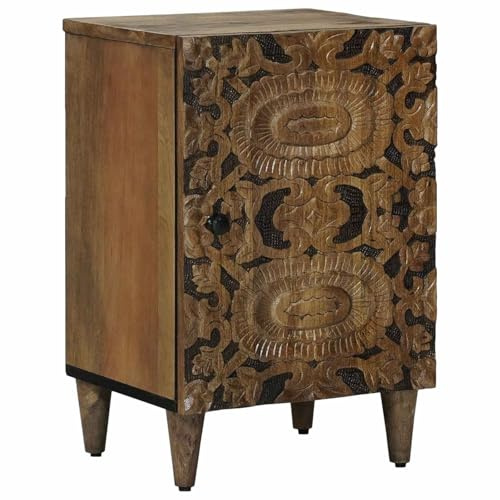 vidaXL Badezimmerschrank Braun 38 x 33,5 x 58 cm Massivholz Mango, Stylischer Badezimmerschrank, rechteckig, modernes Design, platzsparend, elegant und funktional