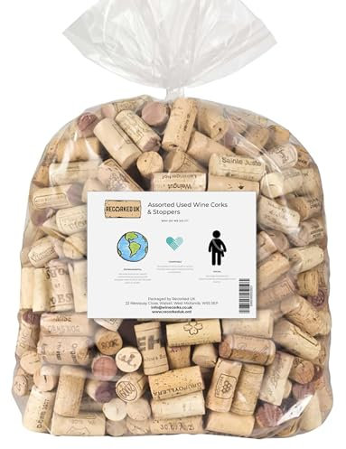250 Used Natural Wine Corks, Ideal for Crafting, Weddings, Decoration, Wreaths, Fishing Corks and General