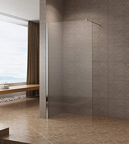 AQUABATOS® 100x200cm Walk In Dusche 10mm Duschwand Glas Duschabtrennung Duschtrennwand Glastrennwand Glaswand mit NANO Beschichtung