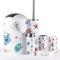 JOTOM Modern Design 6 Piece Plastic Bathroom Accessory Set Luxury Bath Accessories Bath Set Lotion Bottles,Toothbrush Holder,Tooth Mug,Soap Dish,Toilet Brush,Rubbish(Seahorse)