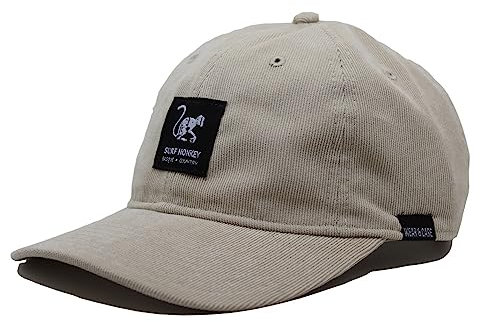 DRESSED IN MUSIC PLAY WITH ME Baseballmütze Classic Surf Monkey® - Dad Cap ohne Struktur - Lammbaumwolle, beige, 58