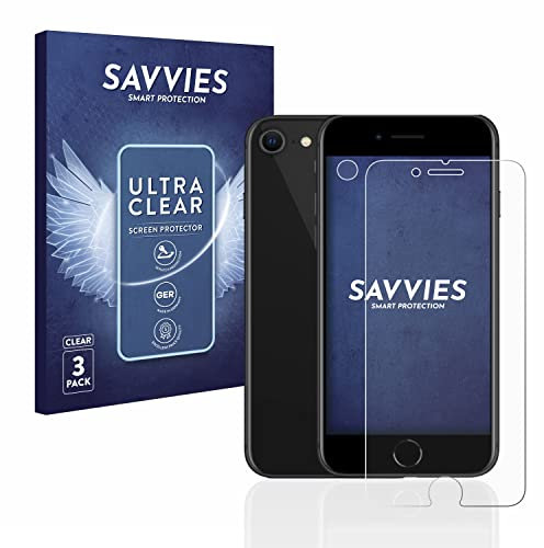 Savvies 6 Pack Screen Protector compatible with Apple iPhone SE 2 / SE 3 (Front + cam) Protection Film Clear