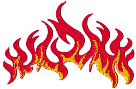 Patch, Aufnäher, Flamme, bestickt, zum Aufbügeln, Flammen