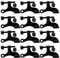 DCC Home Decor- 12 Pack of Quality Solid Heavy Duty Matte Black Metal Hinge Door Stopper with Extra Bumper Adjustable 2.5 Wide - Fits Standard Hinge Pins (12, Matte Black)