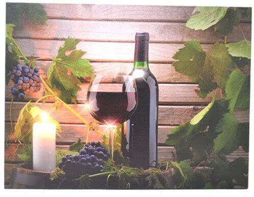 BARGAINS-GALORE Led Wine bottle Canvas decoration frame - Light Up Art, Poster | Ideal For Living Room, Bedroom, Kitchen, Parties, Office, Xmas Gift, Festive | Relaxing Atmosphere, Decor