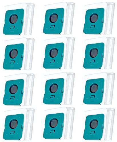 Lot de 12 sacs à poussière VCA-ADB953 compatibles avec aspirateur sans fil Samsung Besoke Jet - Sacs de rechange jetables de grande capacité - Ensemble d'accessoires tout-en-un pour station de
