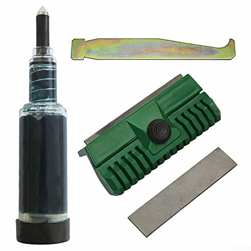 4x Chainsaw Guide Bar Maintenance Kit Groove Rail Dresser Grease Tool Cleaner