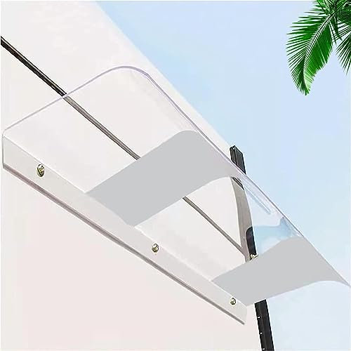 KGUDYS Außen Fenster Türüberdachung,Moderne Haustürmarkisen Aus Polycarbonat,Wasserdichtes Vordach,40-360cm Breit,Ohne Konsolen,Für Garten/Veranda/Dachmarkisen,40x70cm/16x28in