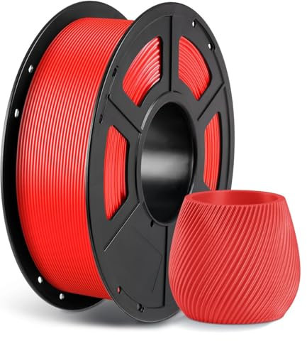 ANYCUBIC PETG Filament 1,75 mm, Maßgenauigkeit +/- 0,02 mm, 3D-Druck-Filament für 3D-Drucker, Vakuumverpackung, Ordentliche Spule, Rot 1KG