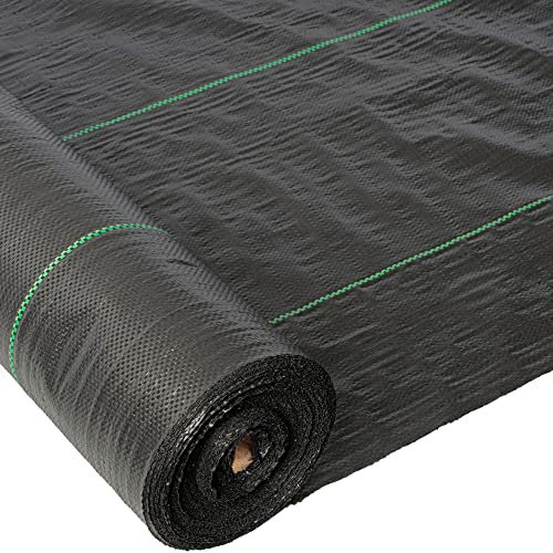 Toile Anti-Mauvaises Herbes Extra Résistante GroundMaster (1 m x 100 m) - Bâche Anti-Mauvaises Herbes de 100 g/m², Perméable à l'eau, pour Jardin, Potager Surélevé et Allée - Bâche de Sol