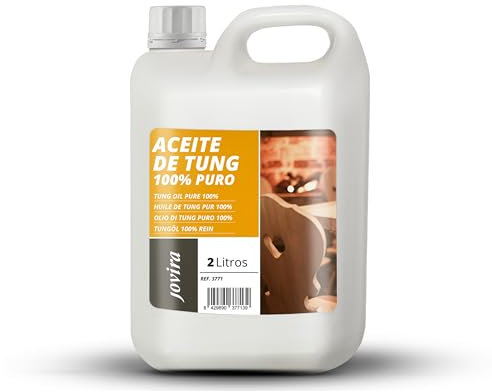 JOVIRA PINTURAS Aceite de Tung (100% Puro). Indicado para tratar la madera, protegiendola del sol y lluvia. Evita la entrada de humedades. (2 Litros) C-31