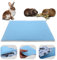NEO SOLVO Fleece Spielplatzmatte für Meerschweinchen und Kaninchen - Alles in einem: eine Decke, EIN riesiger Tunnel, EIN Haus, EIN Kissen und EIN Bett - 50 cm x 60 cm - Blau