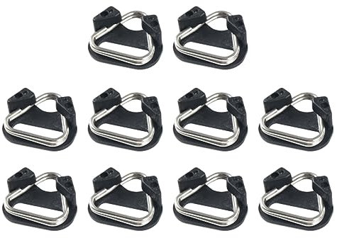 HEMOTON 10pcs Stainless Steel Buckle Camera Strap Adapter Rings and Buckle for Quick Release Straps