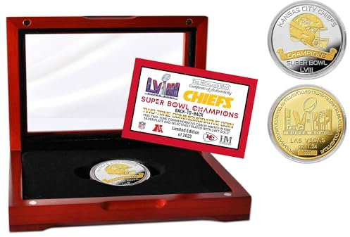 Highland Mint Super Bowl LVIII Kansas City Chiefs Flip Coin Münze 39mm