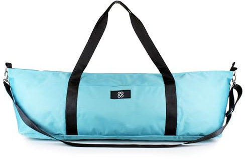 DOJA Barcelona Borsa per Tappetino Yoga Grande XXL- Blu - Sacca per Materassino Yoga Resistente ed Ampia con Maniglie e Cinghia per Spalla - Borsone Palestra Pilates Dotato di Tasche e Custodia