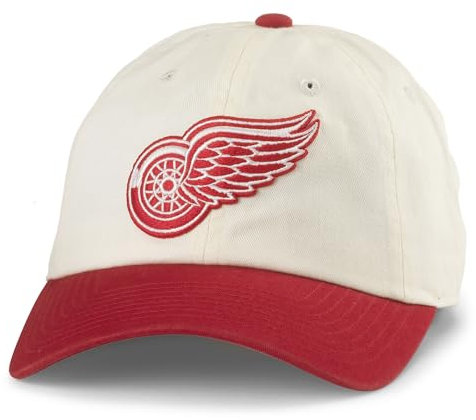 AMERICAN NEEDLE Uni National Hockey League NHL Team Logo Offiziell lizenzierte verstellbare Snapback Epic Baseballmütze, Elfenbein/Rot (Detroit Red Wings), Einheitsgr��e