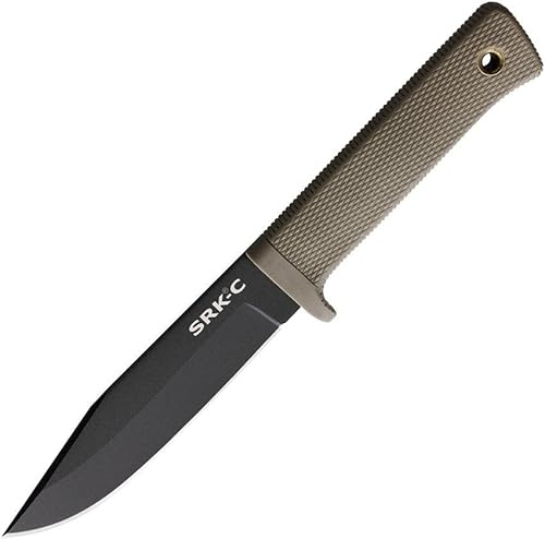 Mr. Blade SRK-C Desert Earth Compact Camping Messer — Bushkraft Messer aus SK5 Stahl mit Kray-Ex und Schede aus Secure-Ex