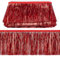 MAYJOYDIY 10m Rote Metallische Fransenbesatz 10cm Glänzende Lametta Fransen Lametta Besatz Quaste Polyester Bandbesatz Für Tanzkostüm Kleid Bühnenkleidung Party DIY Dekor