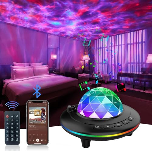 pinci Galaxy Projector, Star Projector with Bluetooth Speaker, Timer and Remote Control, Night Light Projector for Bedroom,Party,Home Decoration, USB Powered 360° Adjustable Light for Kids Adults