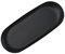 Tablett - Deko Tablett Schwarz - Edelstahl-Deko Tablett - 30 x 12 cm Oval - Tablett Serviertablett für Desserts, Kosmetik, Schmuck, Kerzen, Schlüssel
