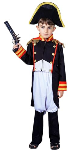 Kreeqe Napoléon General Costume militaire de smoking pour garçon, convient pour le ballet sur scène, les spectacles de Noël, les festivités et la fantaisie (EE036,M)