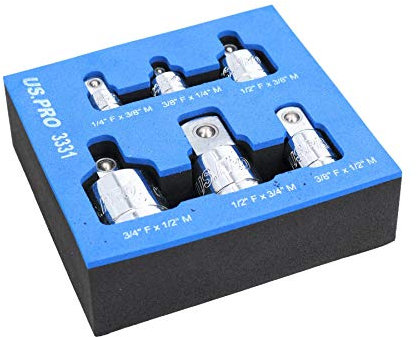 6pc Socket Reducer Adapter Adaptor Step Up Step Down Socket Converter Set