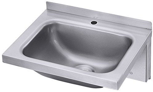 Lavabo de mano de acero inoxidable 18/10, a la pared montaje/ABM.: 40 x 31 x 19 cm | ERK