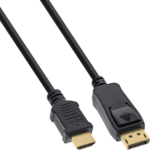 InLine 17184 DisplayPort zu HDMI Konverter Kabel, schwarz, 1,5m
