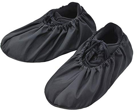 Premium Reusable Shoe and Boot Covers for Contractors, Durable Non-Slip Water-Resistant, XL, Black