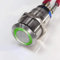 Metzler - Druckschalter 19mm - LED Ringbeleuchtung Grün - IP67 IK10 - Edelstahl - Flach - Lötkontakte