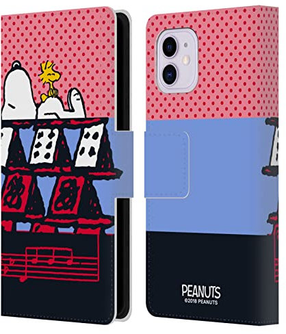 Head Case Designs Offizielle Peanuts Snoopy & Woodstock 3 Halbzeiten Und Gelächter Leder Brieftaschen Handyhülle Hülle Huelle kompatibel mit Apple iPhone 11