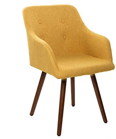 invicta INTERIOR Designklassiker Stuhl Scandinavia MEISTERSTÜCK senfgelb mit Armlehne