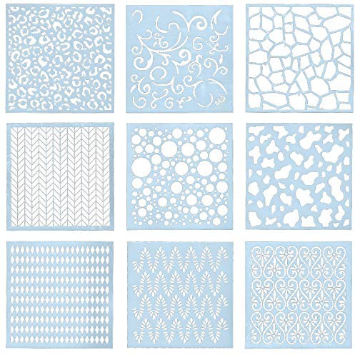 Kunststoff Schablonen, 9 Stück Malerei Zeichenschablonen, Bullet Journal Schablonen, Scrapbook Schablonen, Mandala Schablonen, für Scrapbooking Zeichnung Verfolgung DIY Möbel Wand Bodendekor