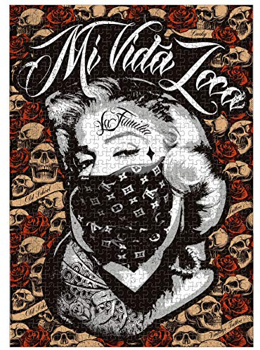 Spaß Kostet Puzzle 1000 Teile mit Poster Marylin Vida Loca 50x70 cm Rockabella Motive Tattoo