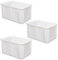 Lot de 3 récipients pour charges lourdes, blanc, qualité alimentaire, L x l x H 600 x 400 x 320 mm, 60 litres.