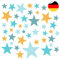 Little Deco 60 Sterne Wandtattoo Kinderzimmer Stars Wandsticker Set Aufkleber Wanddeko Spielzimmer Babyzimmer Kinder Schlafen Mint Gelb Türkis DL608