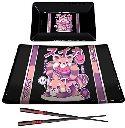Pyramid International Ilustrata Sushi Set (Watermelon Design) in Presentation Gift Box - Official Merchandise