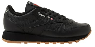 Reebok Homme Classic Leather Baskets, Core Black/Pure Grey 5 Rubber Gum-03, 38.5 EU