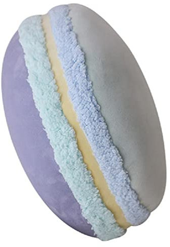 Oyrcvweuy Rundes Kissen Plüsch Kissen Taillenkissen Macaron Patch Farbe Weiche Kissen für Zuhause Schlafzimmer Bürostuhl Couch Rücksitzkissen Taillenkissen