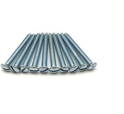 M3.5 Silver Electrical Socket Screws, 35mm, For Switches, Light Switch, Plug Sockets, 3.5mm x 35mm (10)