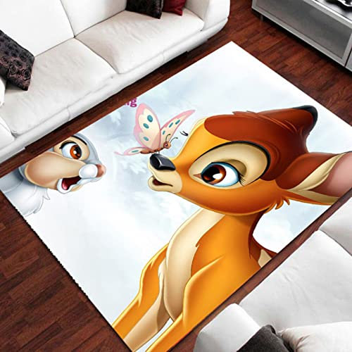 Cartoon Hirsch Bambi gedruckt Muster Teppich Baby Spielmatte Wohnzimmer Teppich Dekoration Haustier Teppich 140 * 200cm
