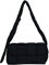 Gepolsterte Kassetten-Umhängetasche aus Baumwolle, gewebt, Puffer, Daunen, Strick-Handtasche, Nylon, Y2K, trendige Geldbörse, Schwarz, Small