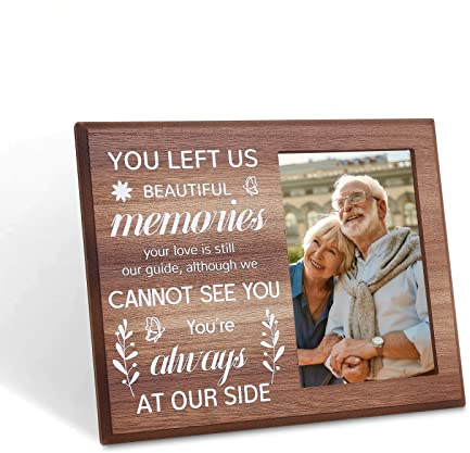 ORIGACH Gedenkstätte Bilderrahmen in Erinnerung Geliebte Geschenke Bilderrahmen Sympathiegeschenke Geschenk Fotorahmen(4 x 6 Zoll Foto)